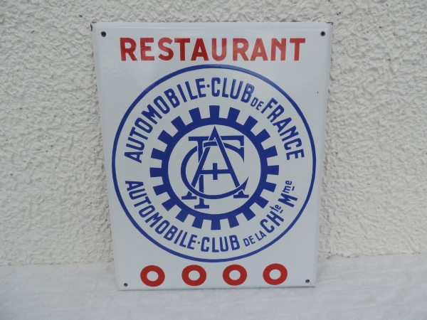 Plaque &eacute;maill&eacute;e Automobile Club de FRANCE- DSCN1693.JPG