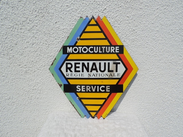 Plaque émaillée Renault Motoculture
