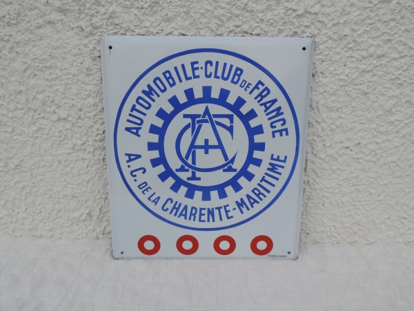 Plaque émaillée AUTOMOBILE CLUB DE FRANCE
