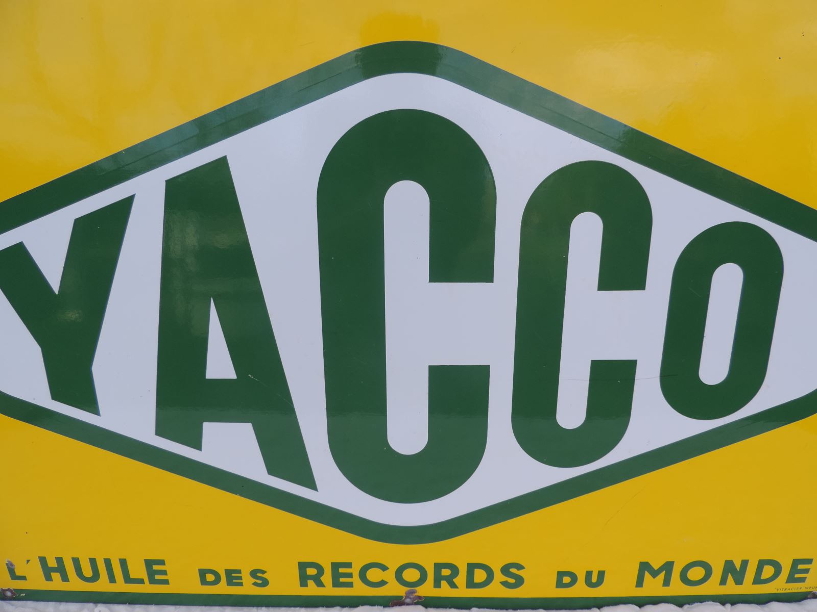 Plaque émaillée Yacco chevaux - Garage/Atelier/Les plaques