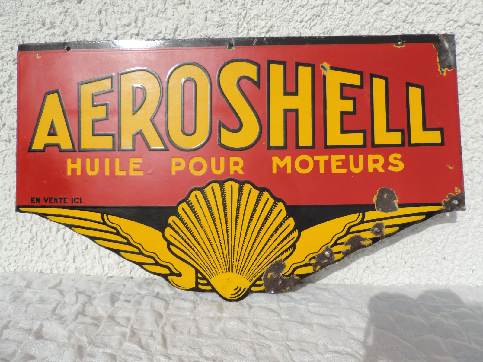 Plaque émaillée ancienne 1950'' AEROSHELL - Catawiki