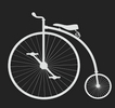 Logo Roule et vintage dessin vélo ancien